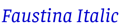 Faustina Italic шрифт